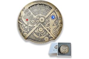 UD UNIQUE DICE Unique Dice Roulette Dice Metal Dice Set Mechanical Dice Spinner DND Roller D&D Dice, Steampunk Dice Retro Dice Spinner Dice D20 All in One DND Dice D6, D8, D10, D12 for Dungeons and Dragons TRPG