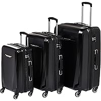 Samsonite Winfield 3 DLX Hardside Expandable Luggage with Spinners, Black, 3-Piece Set (20/25/28)