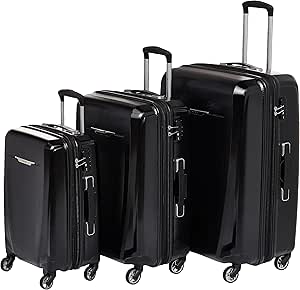 Samsonite Winfield 3 DLX Hardside Expandable Luggage with Spinners, Black, Carry-On 20-Inch