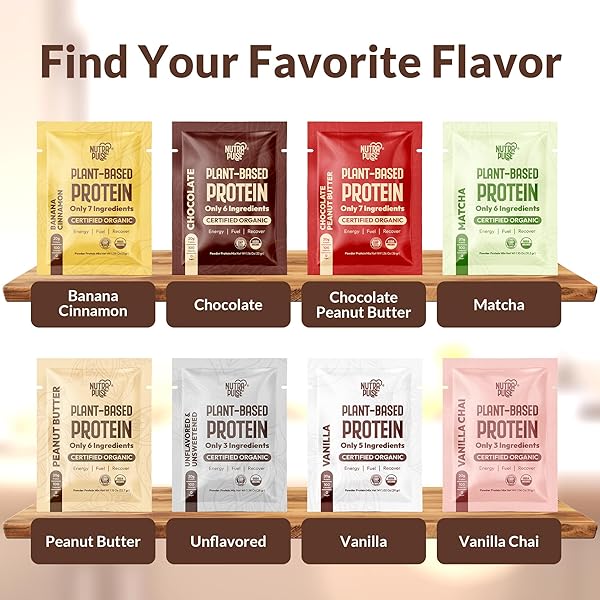 NUTRAPULSE PEANUT BUTTER VEGAN PROTEIN POWDER SAMPLE PACK – 20G ORGANIC PLANT-BASED PROTEIN GLUTEN-FREE, DAIRY-FREE, NON-GMO, SOY-FREE – SMOOTHIE & BAKING FRIENDLY – CLEAN 8 SERVINGS