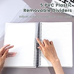 Yoment 5 Subject Notebook College Ruled with 5