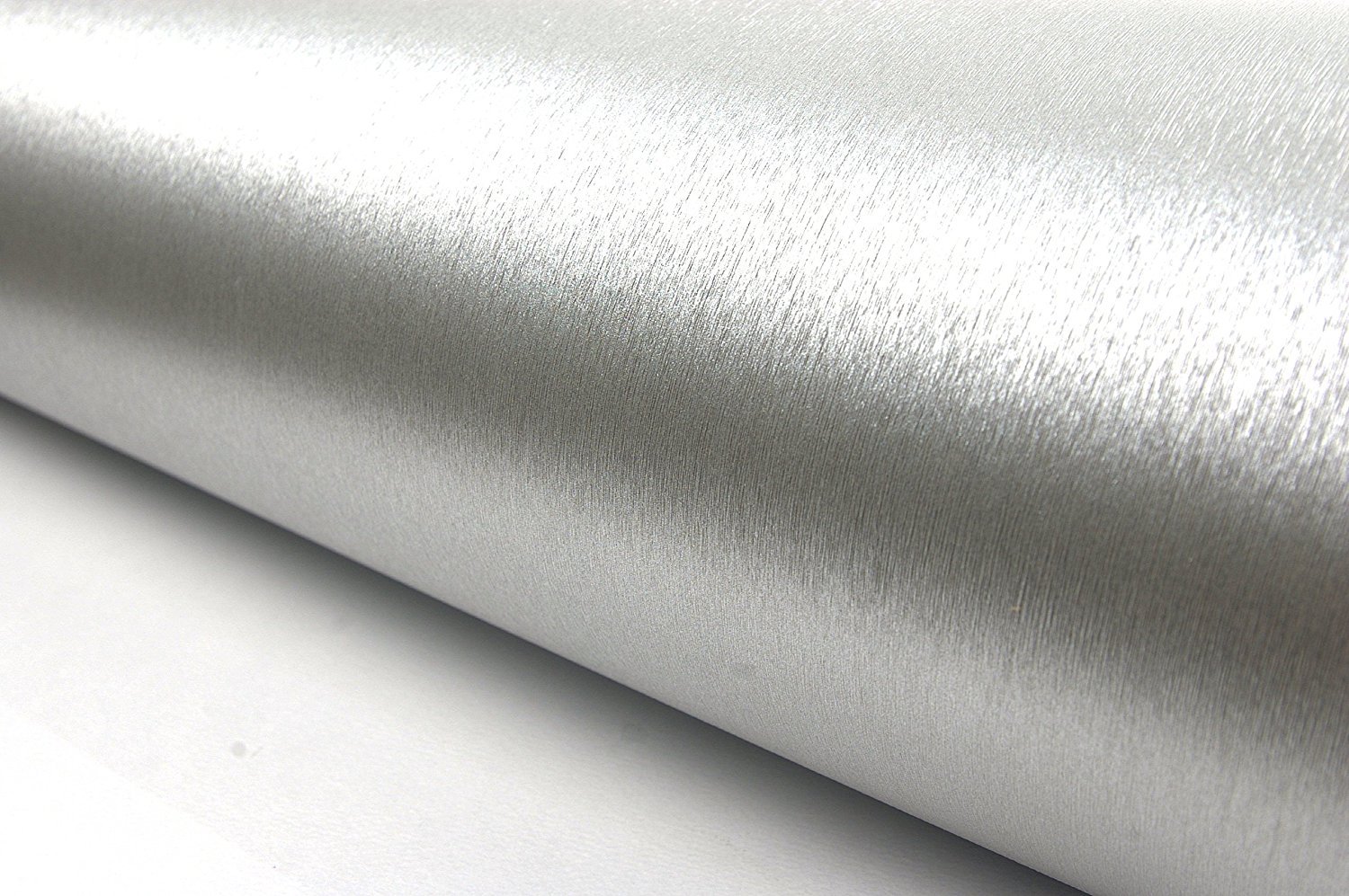 VERY BERRY STICKER Brushed Silver Peel and Stick Wallpaper (61 x 200cm) Metallic Vinyl Wrap, Self-Adhesive Sticky Back Plastic for Furniture & Wall Covering, Waterproof