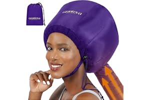 Hooded Hair Dryer w/A Headband Integrated That Reduces Heat Around Ears & Neck - Hair Dryer Hooded Diffuser Cap for Curly, Sp