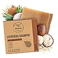 SoapFactory Ayurveda Solid Shampoo Bar with Castor Oil for Hair Growth, Ayurvedic Organic Hair Soap for Men and Women, 100% Natural, Vegan, 3 ounce