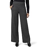 HUE Womens Wide Leg Ponte Pull on Pant