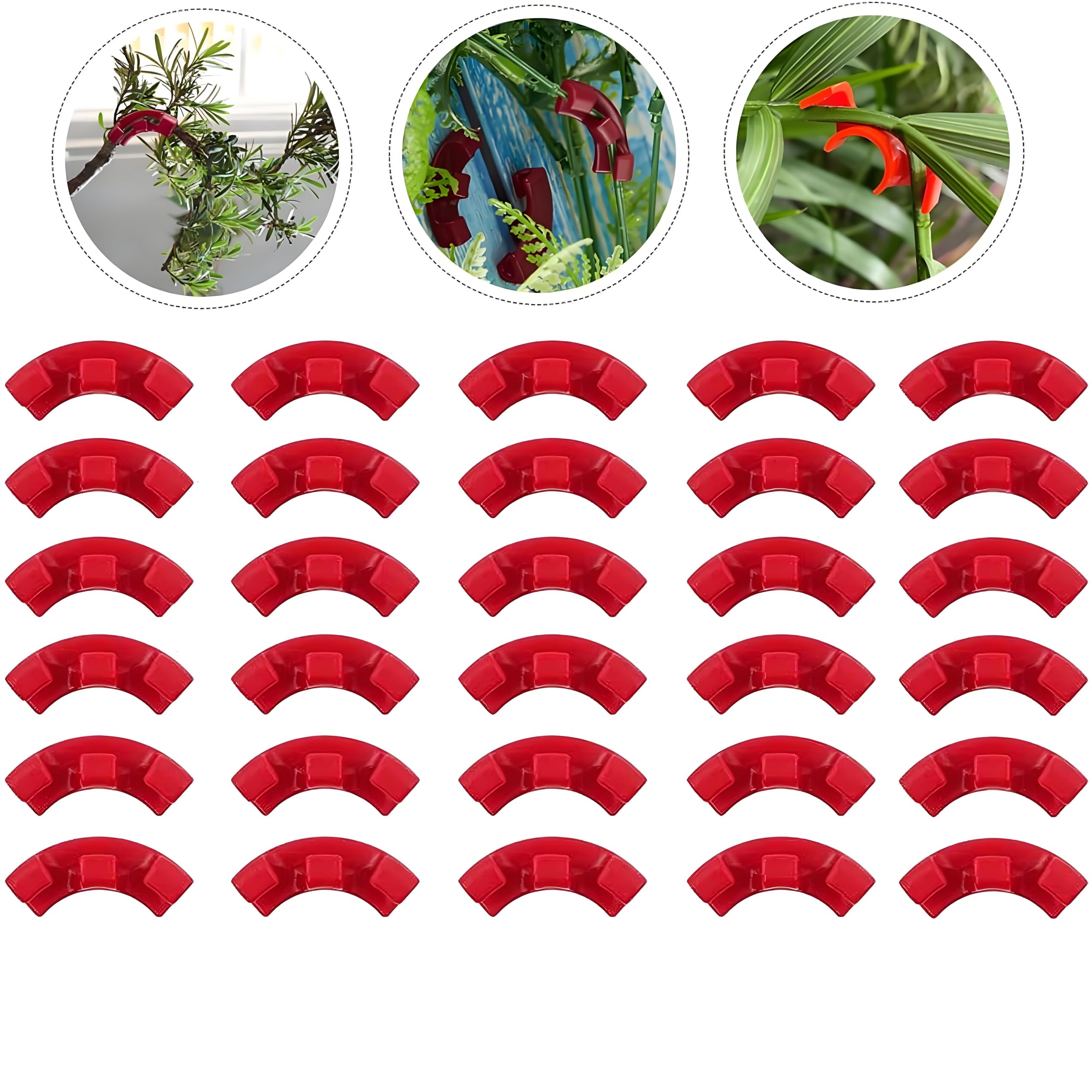 ehomiiii 30 Pieces Plant Growth Bender Clips Set - Strong Garden Plant Support 90 Degree Climbing Plant Attachment Clips for Plant Branches