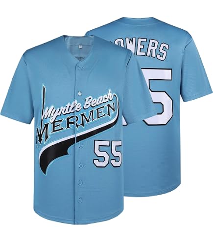 Amazon.com: Afuby Kenny Powers Jerseys 55 Myrtle Beach Mermen