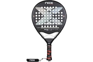 NOX Padel Racket AT10 Pro Cup Hard by Agustin Tapia 2025 | Elite Teardrop Pala Padel | EV50 Core & Fiberglass Silver Face | Smart Strap & Anti-Vibration System | Photochromic Paint Racket Power