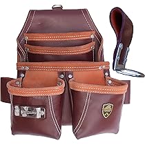 Cintura Portaattrezzi In Vera Pelle - 8 Tasche, Per Carpentieri, Elettricisti, Fai-Da-Te - Foto 8