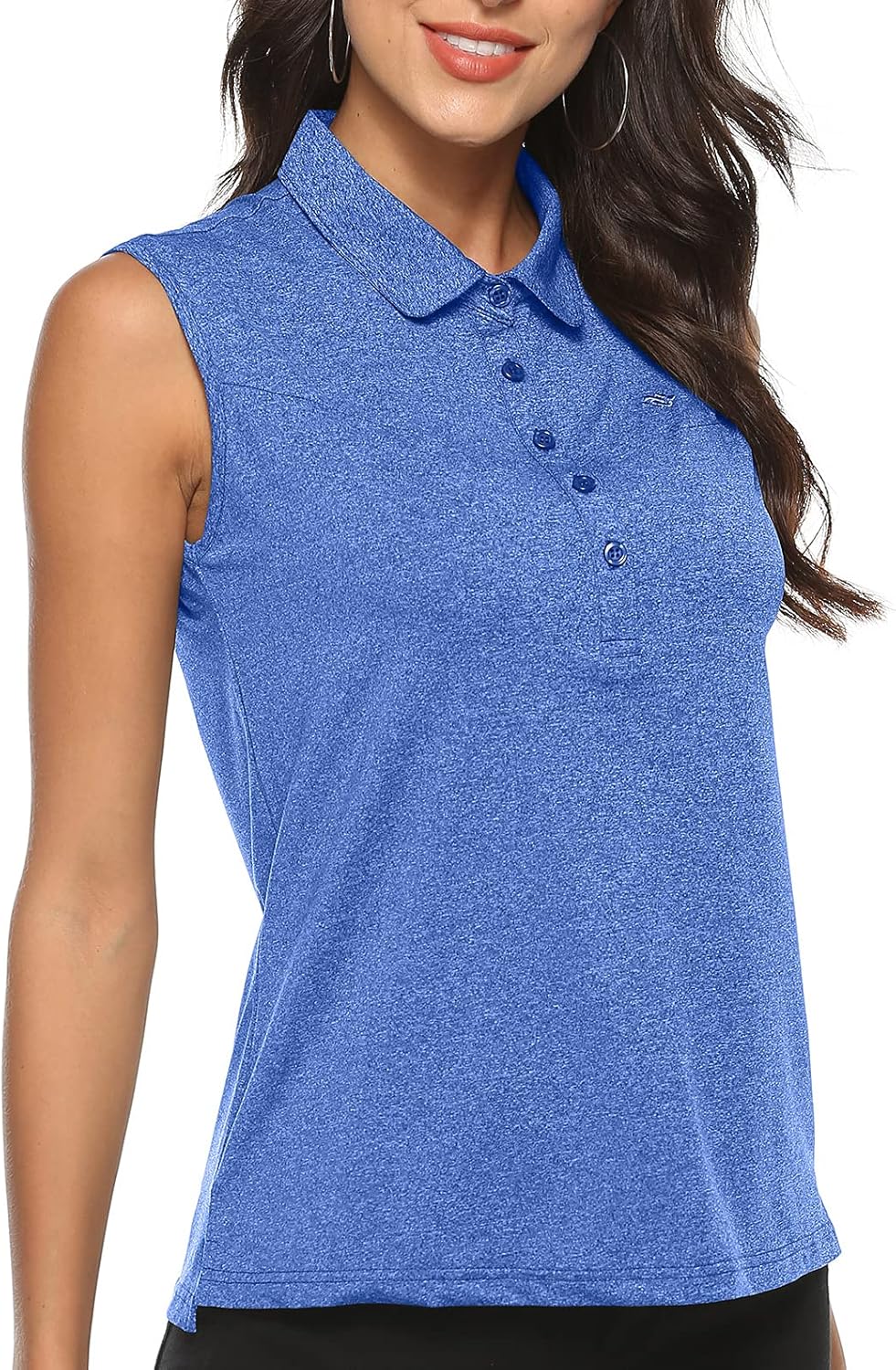 AjezMax Women's Golf Sleeveless Polo Quick-Drying Sports Shirts : Clothing