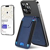 ExtreLife for Magsafe Wallet, Works with Apple Find My, Strongest Magnetic Wallet for iPhone 17/16/15/14/13/12 Series, Privacy Flap, Adjustable Stand, RFID Blocking, Blue