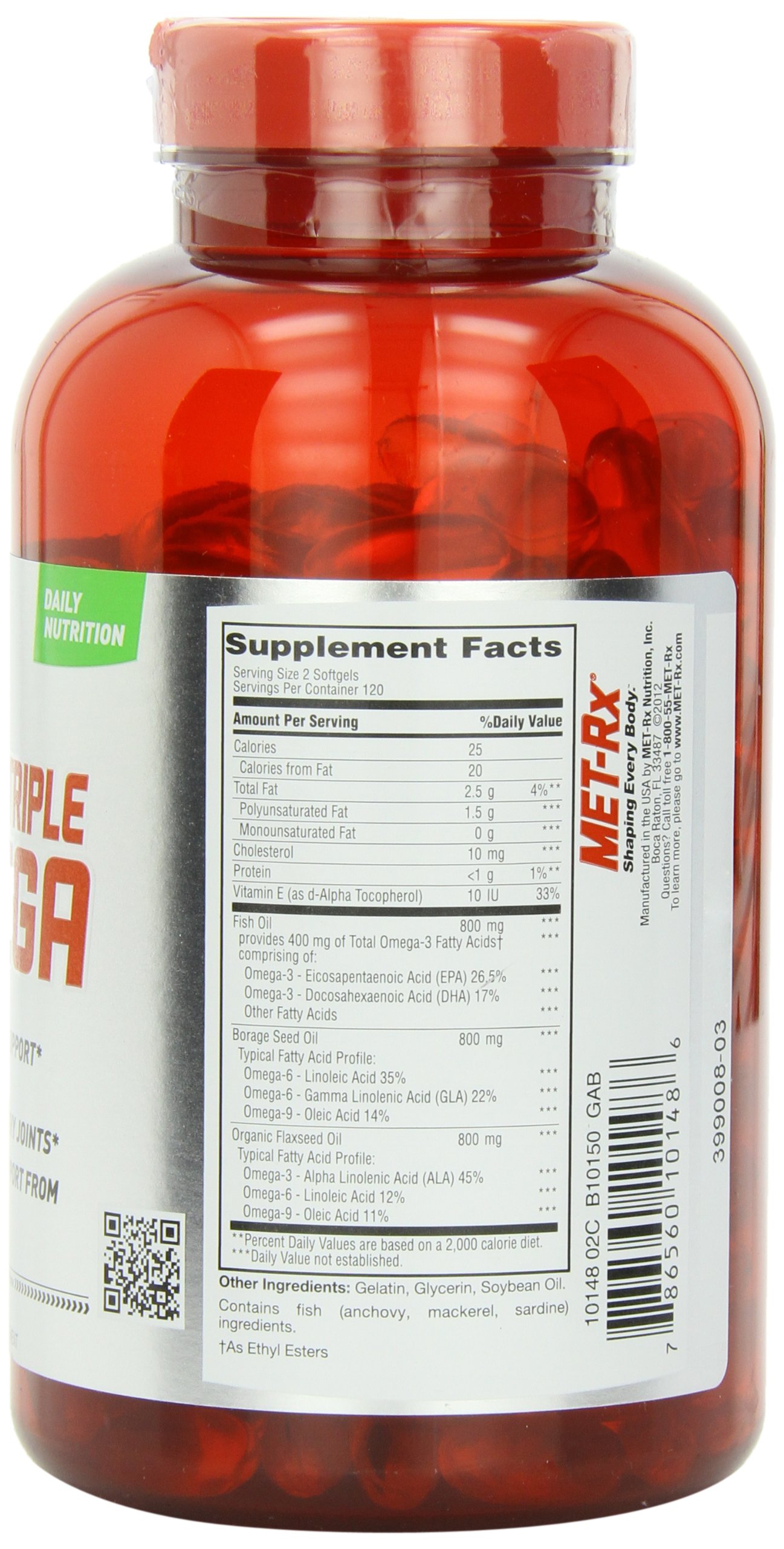 METRx Triple Omega 369, 240 Count, Omega Fatty Acid Supplement Amazon