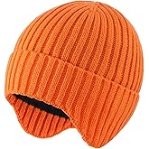 Home Prefer Baby Winter Hats for Boys Girls Kids Toddler Beanie with Earflaps Fleece Lined Knitted Beanie for Cold Weather