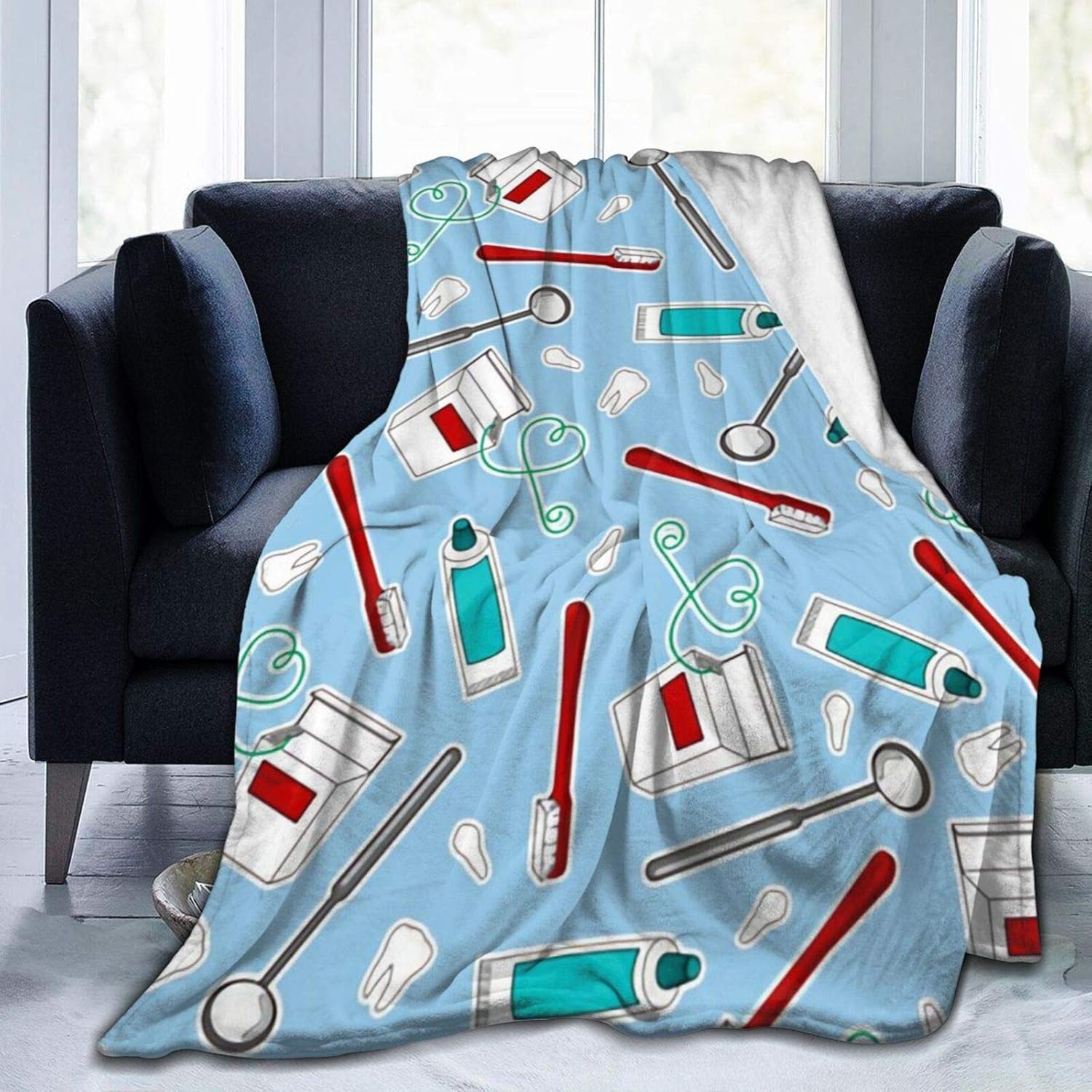 Demanding Dentist Graduated Super Soft Micro Fleece Blanket for Sofa and BedFleece
