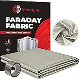 ATMOSURE Faraday Fabric & Tape Kit 1 Yard 44"x36" – EMF Blocker for DIY Faraday Bags, RFID & EMP Protection, Copper-Nickel Sh