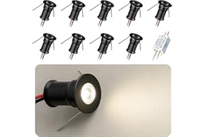 HHTUN 902 30°LED mini Spotlight,DC12V 1W,80Ra,75lm,Small Size,Embedded Installation,Suitable for Cabinet Lighting Such as Win