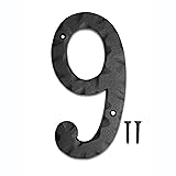 NACH Hammer Tone Cast Iron Black House Numbers for