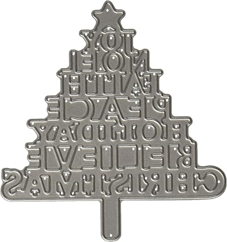 Immagini Natalizie Con Scritte.Whispers Die Versions Fustella Motivo Albero Di Natale Con Scritte Natalizie Amazon It Casa E Cucina