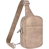 Vantamo Sling Bag for Women Adjustable Strap, RFID & Anti-Pickpocket Clip Cross Body Bags for Women, PU Leather Pack