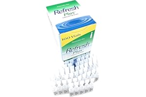 Allergan Refresh Plus Lubricant Eye Drops Single-Use Vials, Clear, (100 Count (Pack of 1))
