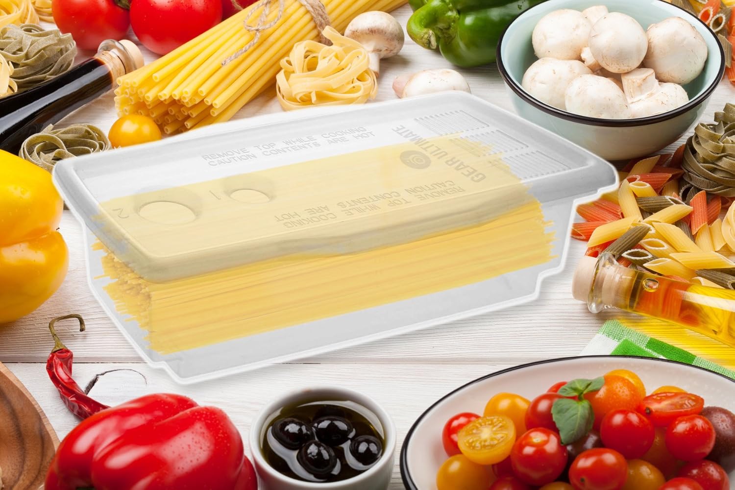 Accesorio para microondas para cocción de pasta, con libro de ...