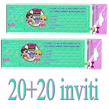 Lol Surprise Inviti Festa Di Compleanno 40 Inviti