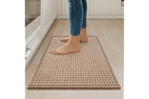YDKGL Kitchen Mats for Floor, Super Absorbent Kitchen Rugs Non Slip Washable, Rubber Backing Soft Chenille Braided Kitchen Ru