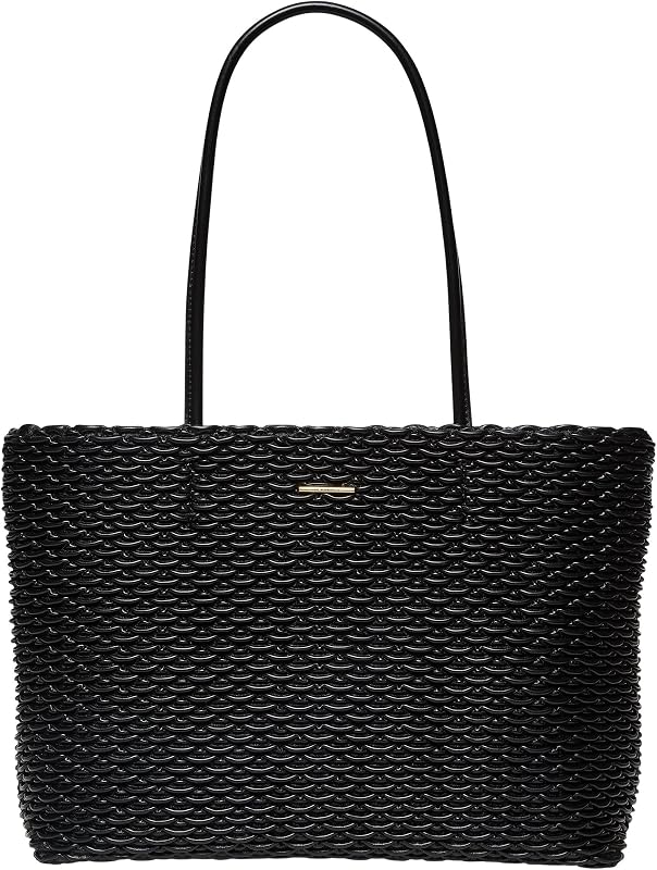 Sac fourre-tout plissé avec fermeture éclair pour femme, noir (noir), taille unique — photo 1 sur 4