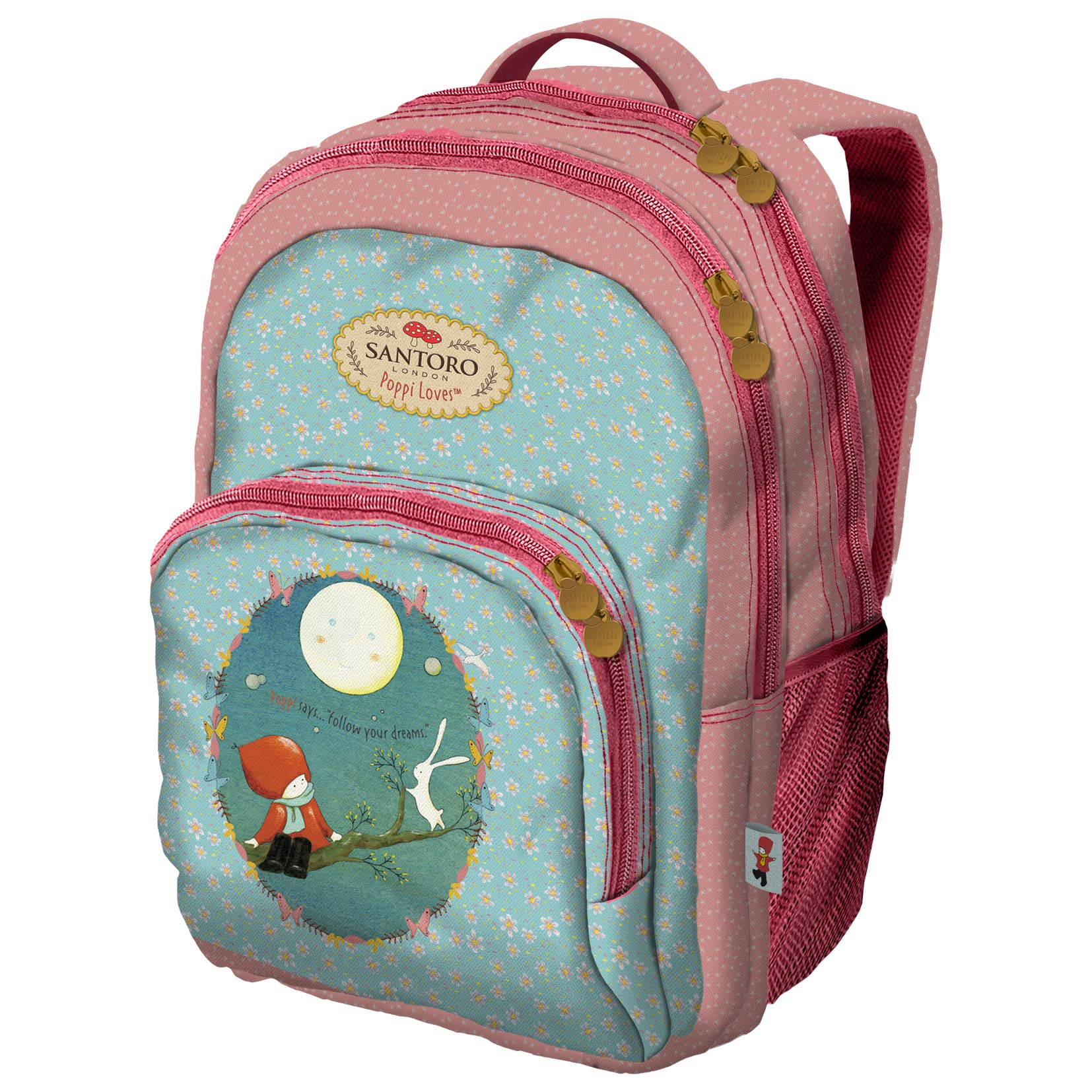 Mini Backpack 3 pockets - Santoro - Poppi Loves - Moon