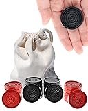 WE Games Wooden Checkers Pieces with Drawstring