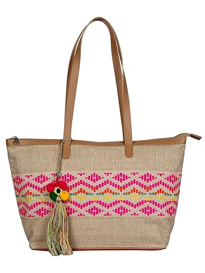Anekaant Hoist Handloom Jute and Jacquard Tote Bag