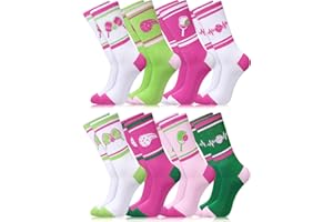 Cuffbow 8 Pairs Dink Ball Socks Ball Performance Socks Novelty Athletic Socks Sports Gift for Dink Ball Lovers Women Men