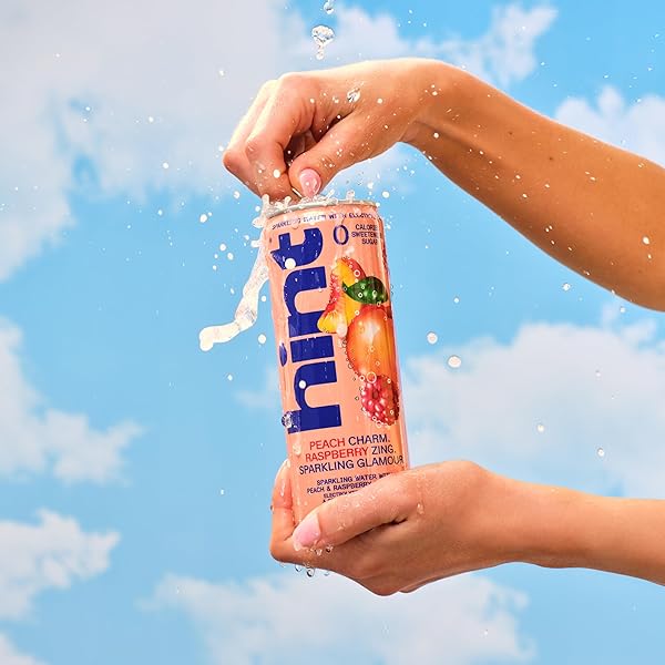 HINT SPARKLING WATER, PEACH RASPBERRY – CANNED FLAVORED WATER BEVERAGES WITH ELECTROLYTES, ZERO CALORIES, AND SUGAR FREE – 12 FL OZ CANS (PACK OF 12)