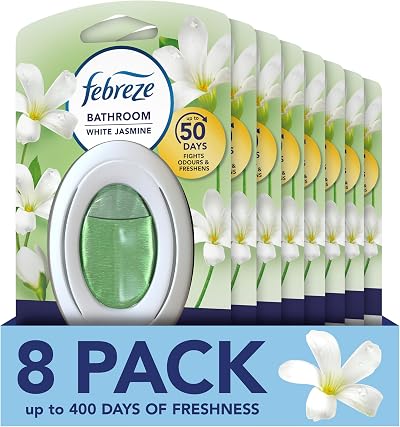 Febreze Bathroom Odour Fighter White Jasmine 8 Items Odour Eliminator