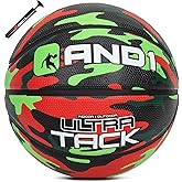 AND1 Ultra Grip Basketball: Official Regulation Size 7 (29.5 inches) Rubber- Deep Channel Construction Streetball, Made for Indoor Outdoor Basketball Games