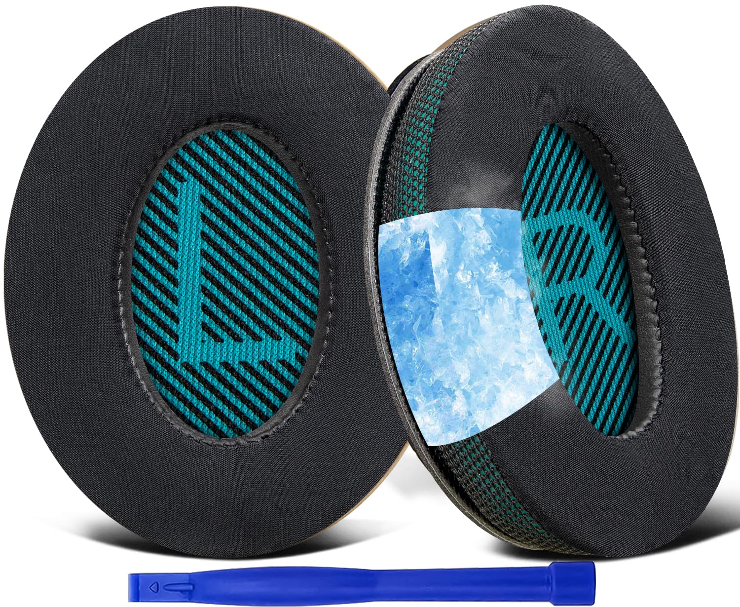 SoloWIT Cooling-Gel Earpads Cushions for Bose Headphones, Replacement Ear Pads for Bose QuietComfort 15 QC15 QC25 QC2 QC35/Ae2 Ae2i Ae2w/SoundTrue & SoundLink Around-Ear & Around-Ear II (Dark Green)