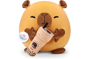 Snackles Series 2 Capybara & Boba 16 Inch Plush by ZURU, Ultra Soft Plush, Collectible Plush with Real Licensed Brands, Stuffed Animal, Giftable