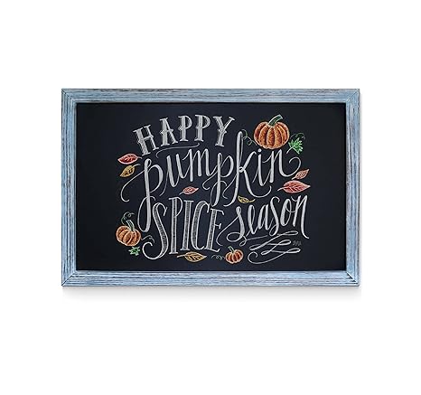 Hbcy Creations Rustic Torched Wood Magnetic Wall Chalkboard Extra