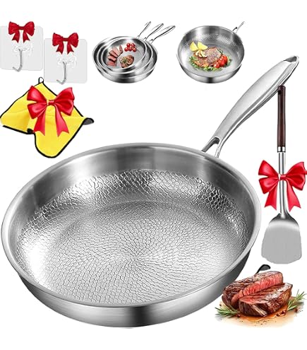 Poêle à Frire Antiadhésive Titane 30 Cm Avec Couvercle - Compatible Induction, Idéale Maison Et Camping - 5