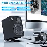 Mukjipa C-1 Desktop Speaker Stands Small Speakers Tilted 16 Degree Angle Black view 5