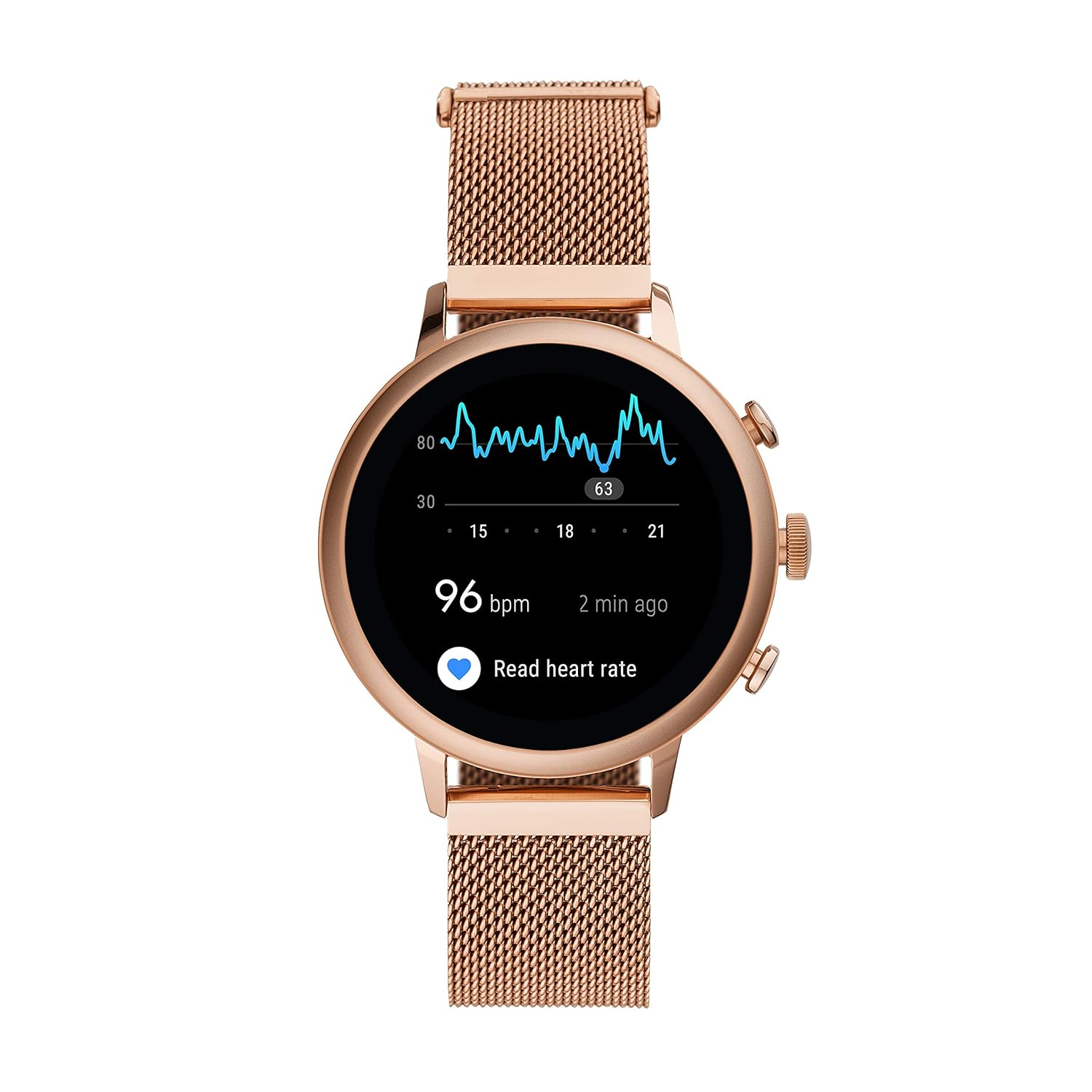 Fossil Women's Gen 4 Venture HR Heart Rate Stainless Steel Mesh Touchscreen