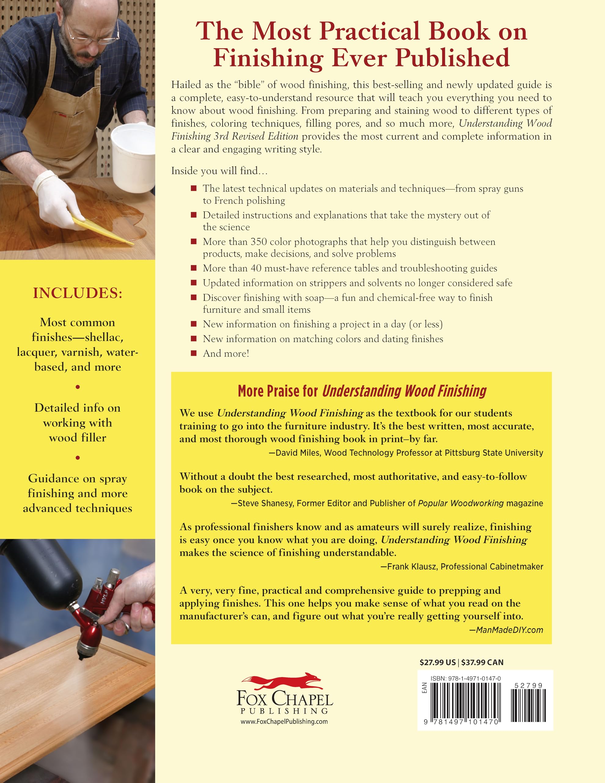 Understanding Wood Finishing, 3rd Revised Edition: How to Select and Apply the Right Finish (Fox Chapel Publishing) Practical Guide with 350 Photos and 40 Reference Tables for Furniture and Cabinets