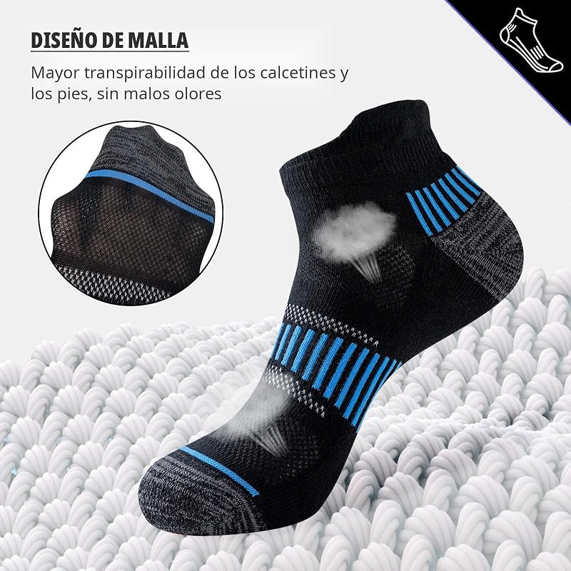 Calcetines Deportivos Hombre, 6 Pares, Cortos y Acolchados — foto 5 de 8