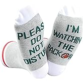 TSOTMO 2 Pairs Football Socks Please Do Not Disturb I’m Watching The P Socks Gift For Men women