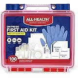 All Health First Aid Kit All Purpose, 100 Pieces + Traveling Case | On-The-Go Professional Kit Ideal For Travel, Work, School