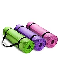 HemingWeigh 1/2-Inch Extra Thick High Density Exercise Yoga Mat with Carrying Strap for Exercise, Yoga and Pilates