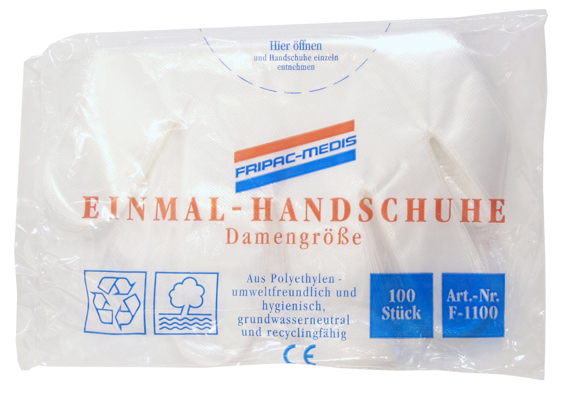Fripac-Medis Ladies Disposable Gloves, Pack of 100 — image 1
