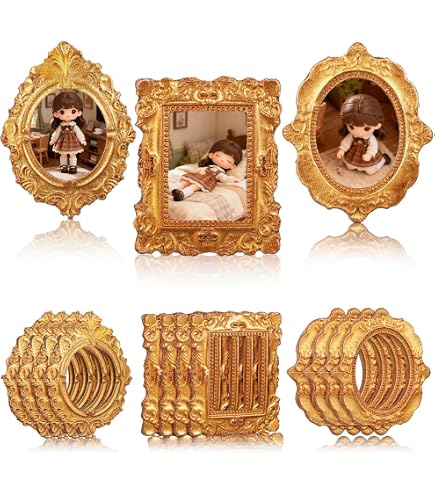Cadre Photo Miniature Métal Doré Maison De Poupée 1/12 - Neuf Handley