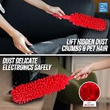 TDBS Microfibre Feather Duster Extendable 145cm Reach Stainless Handle view 2