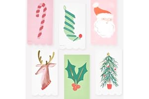 Meri Meri Meri Meri Christmas Guest Towel Napkins (Pack of 16), Great as Disposable Christmas Napkins or Festive Disposable B